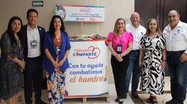 Comparte Colegio de pediatría 665 kilos de alimentos a Cáritas de Chihuahua