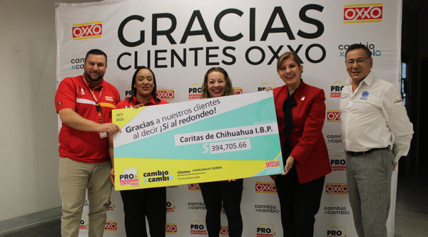 Redondea con Causa: Cáritas de Chihuahua y OXXO Recaudan Más de 394 mil Pesos para Apoyar a Familias