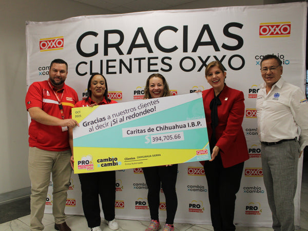 Redondea con Causa: Cáritas de Chihuahua y OXXO Recaudan Más de 394 mil Pesos para Apoyar a Familias